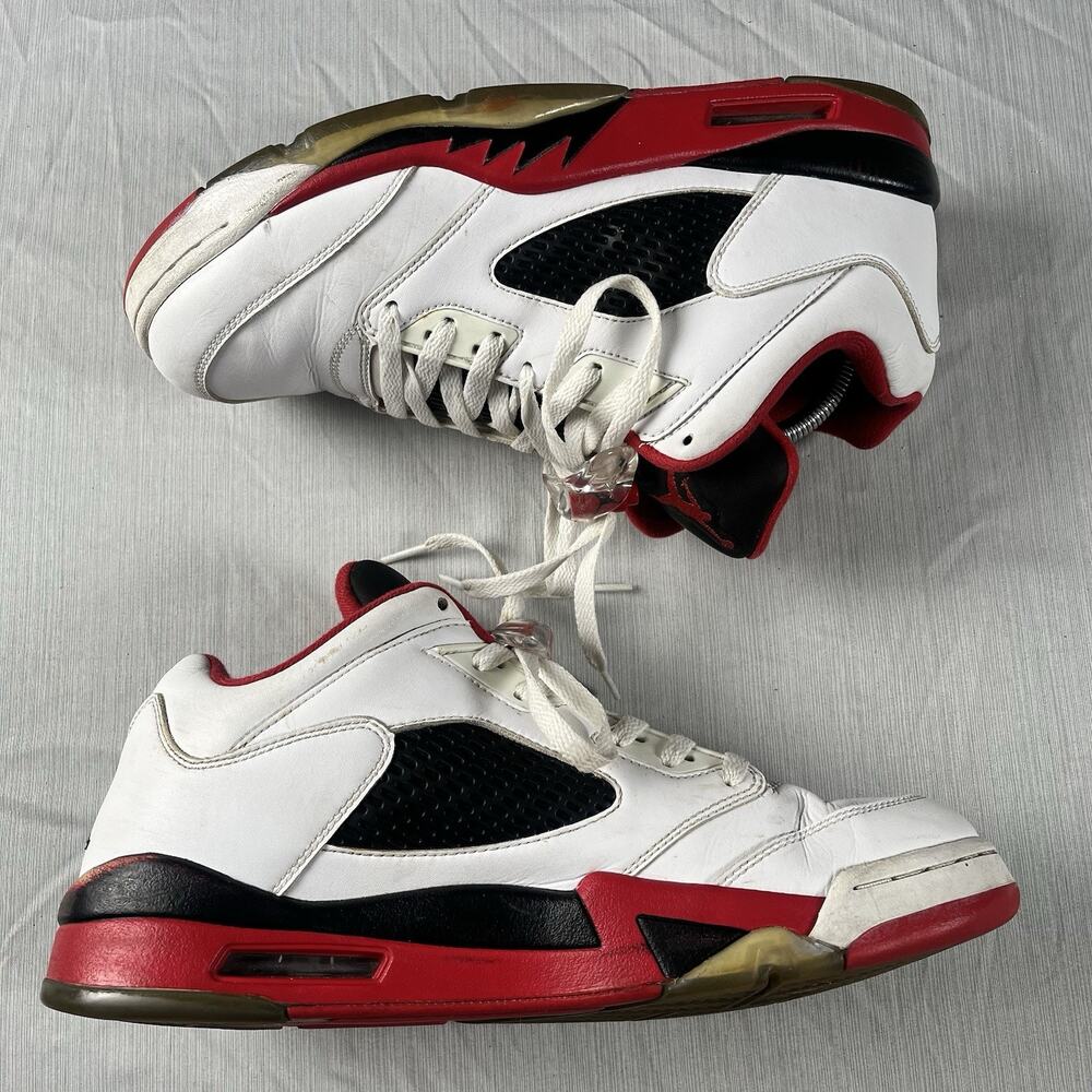 Nike Air Jordan 5 Retro Low Fire Red Men’s Size 10.5 Basketball Shoes 819171-101